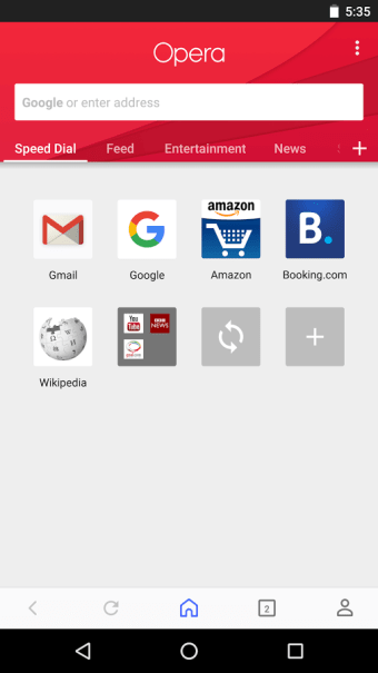 Opera browser beta2