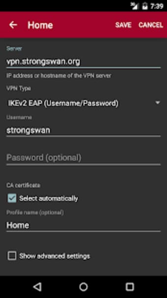 strongSwan VPN Client2