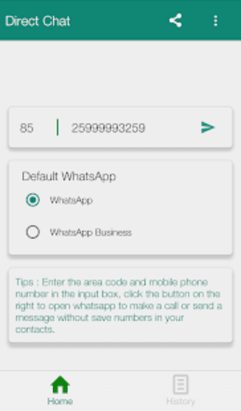 Direct Chat for WhatsApp without Save Phone Number1