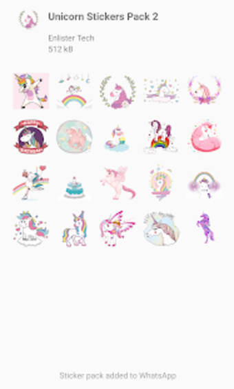 Unicorn stickers 2019 for Whatsapp3