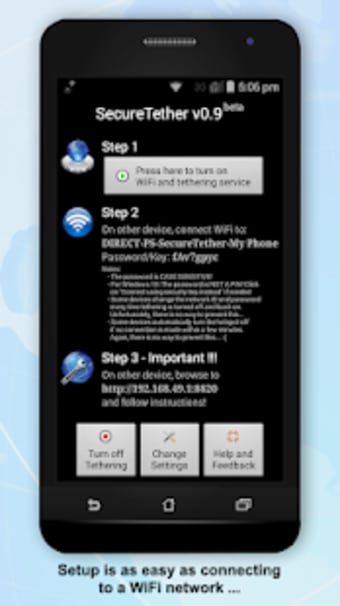 SecureTether WiFi - Secure no root mobile hotspot3