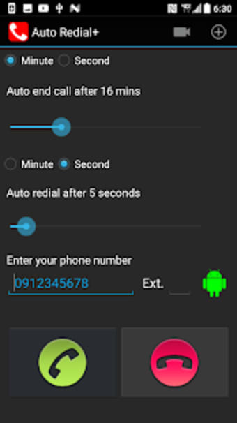 Auto Redial | call timer Pro0