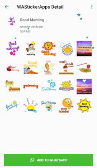 Good Morning Sticker for Whatsapp - WAStickerApps2