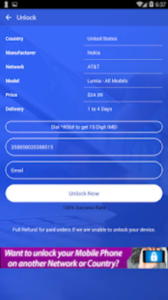 Free Unlock Nokia Mobile SIM0