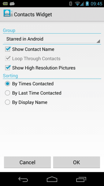 Resizable Contacts Widget Pro1