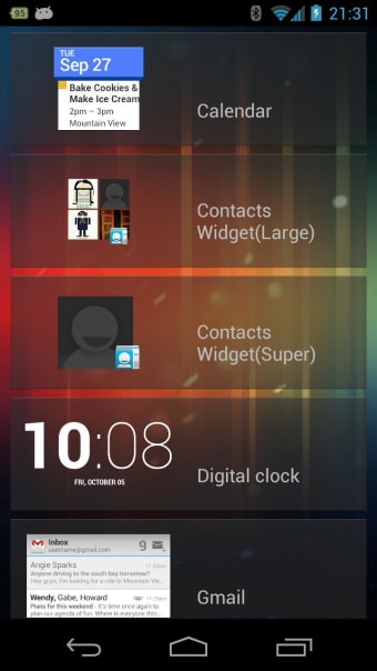 Resizable Contacts Widget Pro3