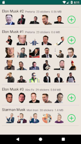 Elon Musk stickers for WAStickerApps3