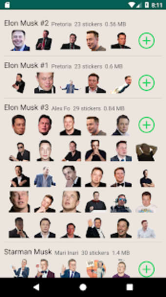 Elon Musk stickers for WAStickerApps2