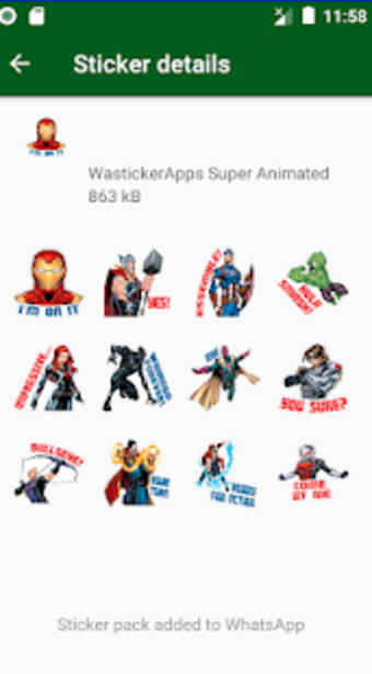 New Super Heroes Stickers (WAStickerApps)1