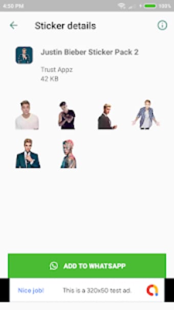 Justin Bieber Stickers for WhatsApp1