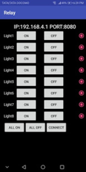 RDL 8 Channel WiFi Relay Application v 4.02