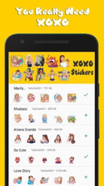 XOXO Stickers for Whatsapp - WAStickerApp0