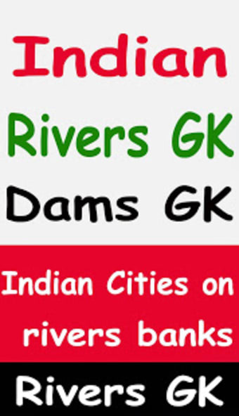 Indian Rivers GK and Dams of India Gk0