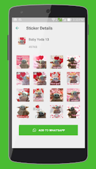 Baby Yoda Sticker For WhatsApp0