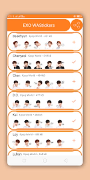 EXO Stickers for Whatsapp2