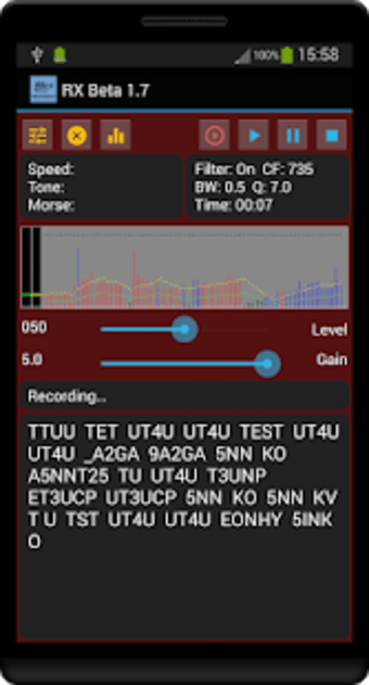 Morse Code Reader & Recorder - G0HYN RX Morse2