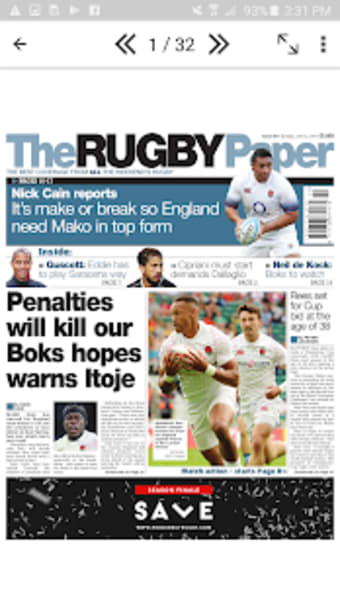 The Rugby Paper, Welsh Edition2