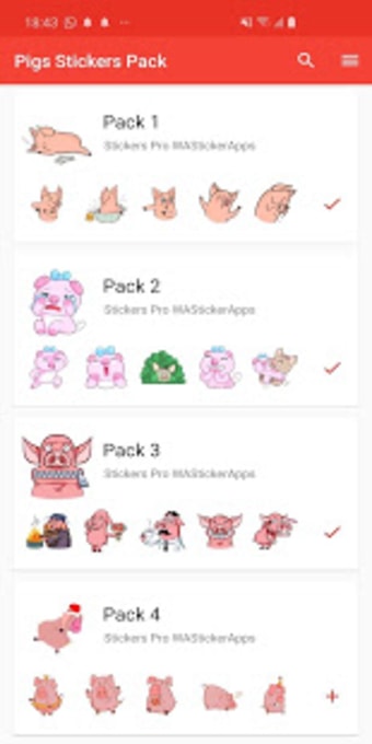 Pigs Stickers Packs WAStickerApps0