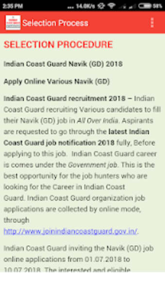 INDIAN COAST GUARD GD (NAVIK) EXAM BHARTI2