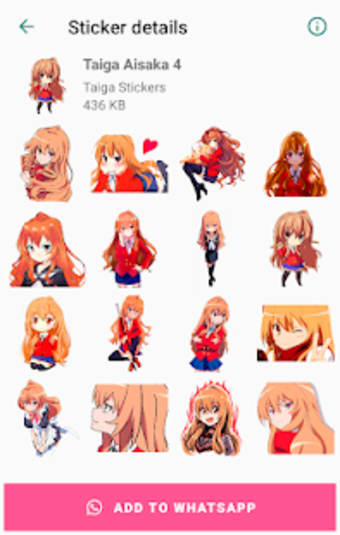 Taiga Aisaka Stickers for WhatsApp - WAStickerApps2