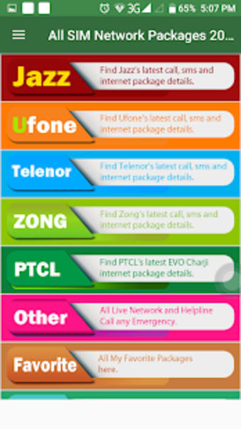 All SIM Network Packages Pakistan 20201