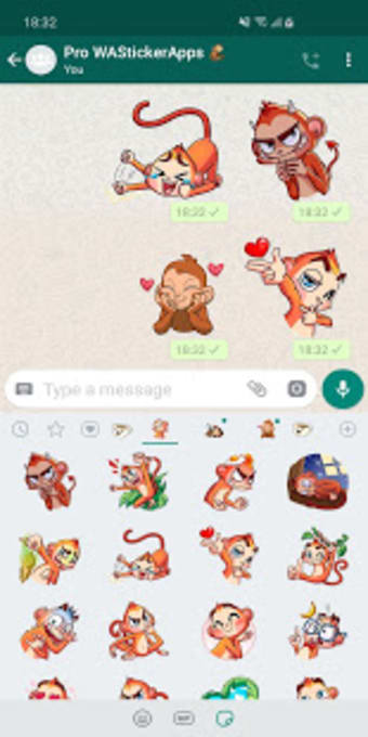 New Funny Monkey Stickers WAStickerApps1