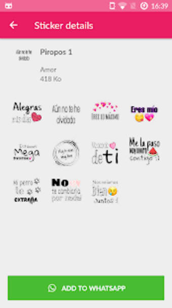 Stickers Frases de amor para WhatsAp 20203