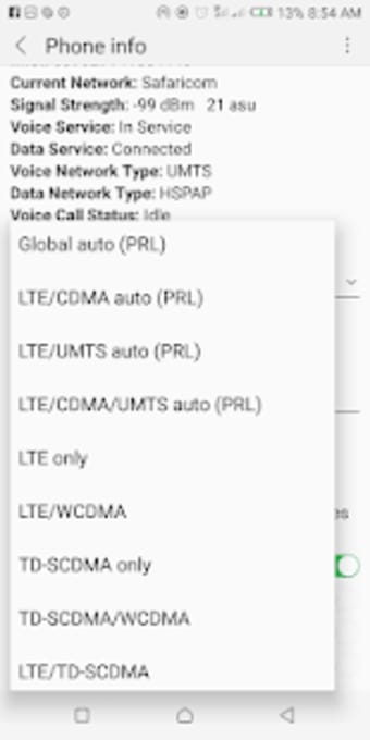 4 G LTE network mode1