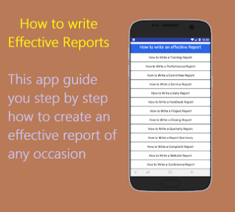 Write an effective Report0