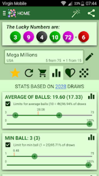 Lottery Generator & Statistics0