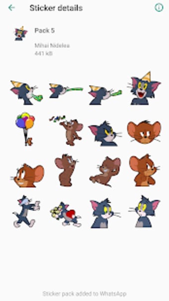 Tom and Jerry Stickers for WhatsApp2