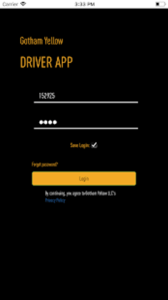 Gotham Yellow Driver App1