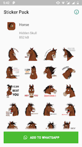 Horse Emoji for WAStickerApps1