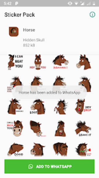 Horse Emoji for WAStickerApps2