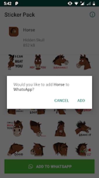 Horse Emoji for WAStickerApps3