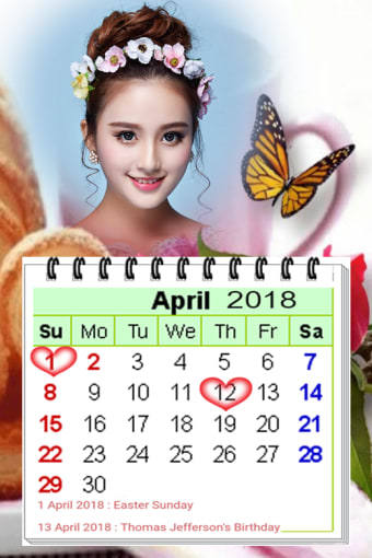 Calendar Photo Frame 20191