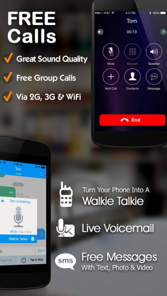 TalkU Free Calls +Free Texting +International Call0