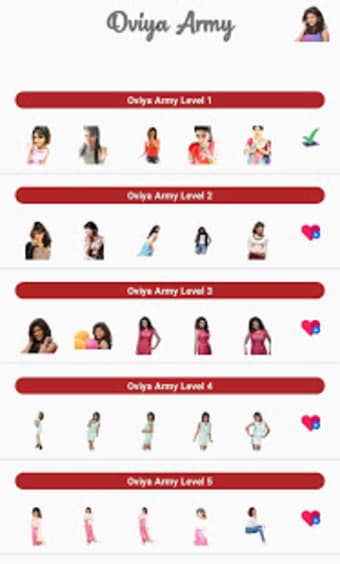 Oviya Army Stickers1