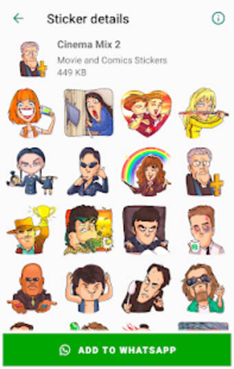 Movie & Comics Stickers for WhatsApp WAStickerApps2