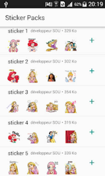 Girls princess Stickers for whatsapp1