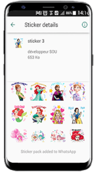 Cute princess stickers for whatsapp1