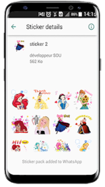 Cute princess stickers for whatsapp2