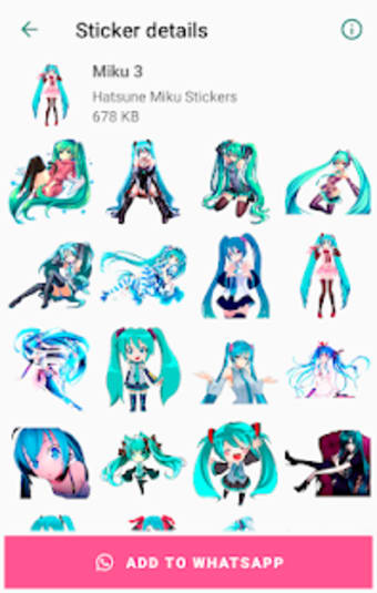 Hatsune Miku Stickers for WhatsApp - WAStickerApps3