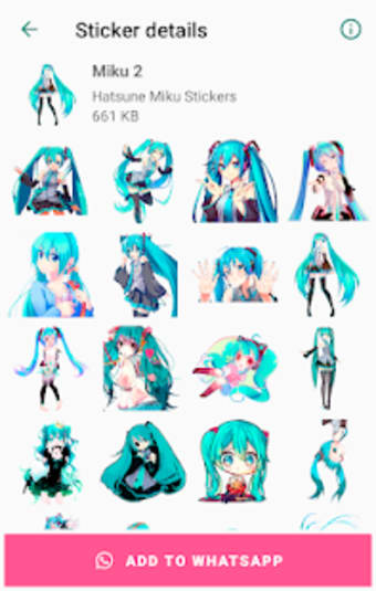 Hatsune Miku Stickers for WhatsApp - WAStickerApps2