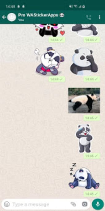 Funny Panda Stickers WAStickerApps0