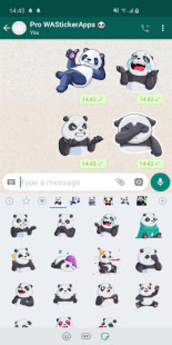 Funny Panda Stickers WAStickerApps2