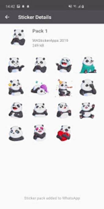 Funny Panda Stickers WAStickerApps3