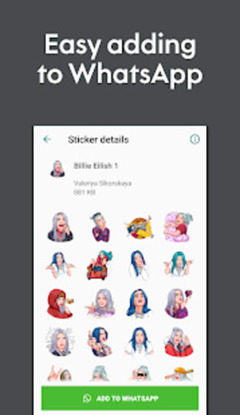 Billie Eilish Stickers for WhatsApp2