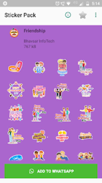 Friendship day Stickers - WAStickerApps1