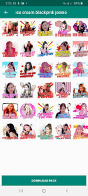 Blackpink and Selena Gomez Ice Cream WAStickerApps3